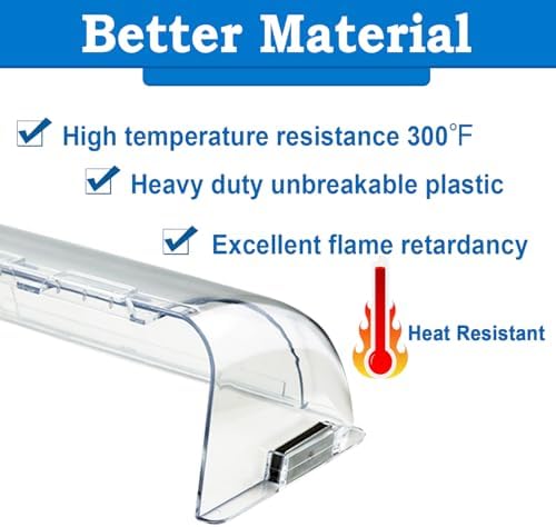 Heating & Air Vent Deflector for Vents, Sidewall, Ceiling, Floor Registers - Adjust Between 9"-14", Magnetic Vent Covers for Air Conditioning, Heat, AC, Floor, Under Furniture (3 Pack Clear)