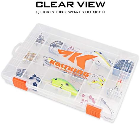 KastKing Tackle Boxes, Plastic Box, Plastic Storage Organizer Box with Removable Dividers - Fishing Tackle Storage - Box Organizer - 2 Packs /4 Packs Tackle Trays - Parts Box