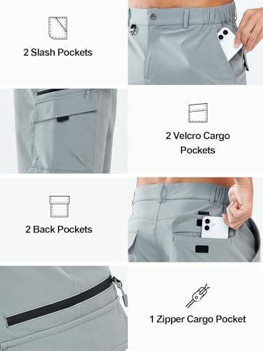 NORTHYARD Men's Casual Cargo Shorts Lightweight 9" Hiking Golf Work Quick Dry Camping Outdoor Travel Fishing with 7 Pockets