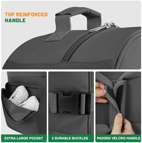 Golf Travel Bags for Airlines with Adjustable Support Rod and Detachable Shoulder Straps, Soft Foldable Golf Club Travel Covers, 900D Heavy Duty Oxford -Universal Size