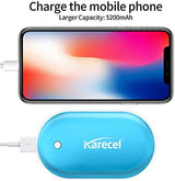 Karecel Rechargeable Hand Warmer, 5200mAh Double-Sided Fast Heating Electric Hand Warmer Power Bank, Up to 11Hrs, 3 Heat Settings, Portable Pocket Heater, Best Gifts for Women Men, Camping, Golf
