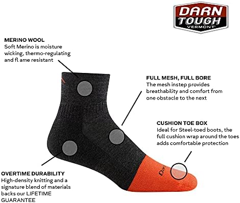 Darn Tough Steely 1/4 Sock Cushion - Men's