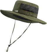 BASSDASH UPF 50+ Sun Fishing Hat Water Resistant with Detachable Neck Flap