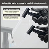 Handheld Toilet Bidet Sprayer for Toilet-Adjustable Water Pressure Control with Bidet Hose for Feminine Wash, Stainless Steel Brushed Nickel Cloth Diaper for Baby Wash (Matte Black, 1)