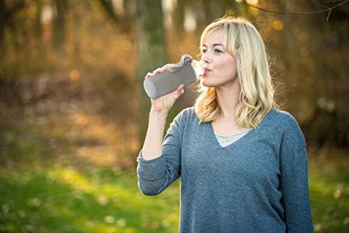 Epica 18oz Glass Water Bottles, Reusable Glass Juice Bottles with Lids, Set of 6 with Sleeves, Gym, Office