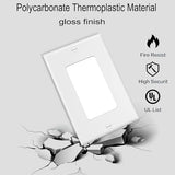 Decorator Wall Plates 1-Gang Switch Outlet Electrical Cover Plate Unbreakable Thermoplastic Faceplate for Light Receptacle Outlet Switch, White (20 Pack)