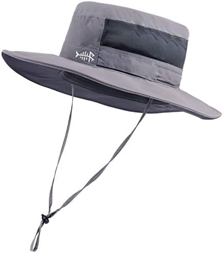 BASSDASH UPF 50+ Sun Fishing Hat Water Resistant with Detachable Neck Flap
