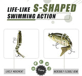 TRUSCEND Swimmax for Saltwater and Freshwater, Realistic Fishing Lures for Bass Trout Crappie Walleye Pike Bluegill Salmon, Swimbait for Bass Fishing, Amazing Fishing Gear Gifts for Family Fishing