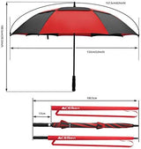 Golf Umbrella Large 58/62/68 Inch Automatic Open Golf Umbrella Extra Large Oversize Double Canopy Vented Umbrella Windproof Waterproof for Men and Women