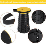 Fishboy Upgraded Collapsible Stool, 400lbs Max Weight, Lightweight But Sturdy, Portable Retractable Folding Telescoping Foldable Camping Stool for Adults Outdoor Fishing Hiking Gardening Travel BBQ