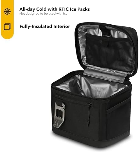 RTIC 6 Can Everyday Cooler, Soft Sided Portable Insulated Cooling for Lunch, Beach, Drink, Beverage, Travel, Camping, Picnic, for Men and Women