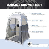 Instant Pop-up Camping Shower Tent Privacy Shelter with 1 Room/2 Rooms, Portable Outdoor Shower, Changing Room, Sun Shelter for Camping, Beach Hiking, and Fishing
