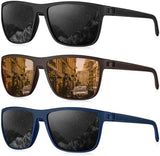 KALIYADI Polarized Sunglasses for Men, Lightweight Sun Glasses with UV Protection for Driving Fishing Golf