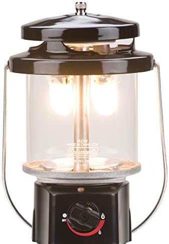 Coleman 1000 Lumens Deluxe Propane Lantern Gas Lantern with Adjustable Brightness Pressure Control Carry Handle and Mantles Included