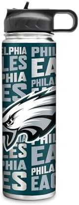 Rico Industries NFL Football Stainless Steel Tumbler with Lid - Great For Coffee, Tea, Water or Cocktails