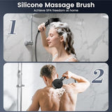 Filtered Shower Head with Handheld, High Pressure 4 Spray Mode Showerhead with Filters, Water Softener Filter Beads for Hard Water with ON/OFF Switch for Pets Bath-Remove Chlorine (Matte Black)