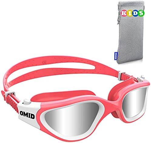 OMID Kids Swim Goggles, P2mini Polarized Swimming Goggles Comfortable for Age 6-14