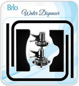 Brio Stainless Steel 3-5 Gallon Water Jug Stand and 2 Dispenser Valves, Rust-Resistant Non Slip Water Stand with BPA Free Fast Flow Water Spout Fits BOTH 48mm and 55mm Bottles 2 CAPS INCLUDED (Black)