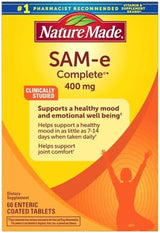 Nature Made SAM-e Complete 400 mg - 60 Enteric Coated Tablets