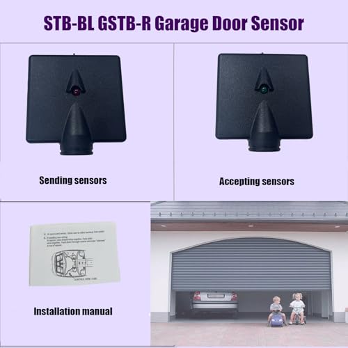 Garage Door Sensor, Garage Door Sensors Bracket, Includes Sender & Receiver, for Genie Garage Door Openers Made After 1993. Replacement for Genie Garage Door Sensors.