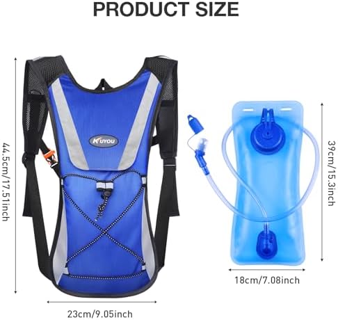 KUYOU Hydration Backpack Hydration Pack with 2L Water Bladder, Lightweight Insulation Water Backpack for Cycling,Hiking, Running,Climbing