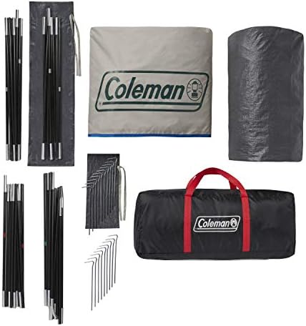 Coleman Cabin Camping Tent with Screened Porch, 4/6 Person Weatherproof Tent with Enclosed Screened Porch Option, Includes Rainfly, Carry Bag, Extra Storage, and 10 Minute Setup