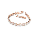 SWAROVSK Una Angelic Bracelet, Clear circle-cut with Matching Crystal Pavé on a Rose-Gold Tone Finish Setting, Part of the Una Angelic Collection