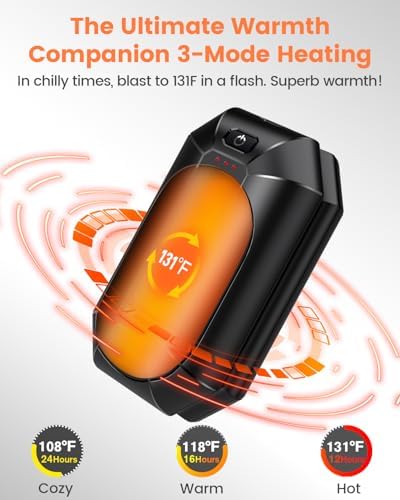 2 Pack AI Hand Warmer Rechargeable, Portable Electric Hand Warmers Reusable, USB Handwarmers, Outdoor/Indoor/Work/Studying/Camping/Hunting/Golf/Pain Relief/Game/Warm Gifts for Men Women Kids