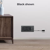Quiet Register Booster Fan Fits 4" x 10" Register Holes, 10-Speed Smart Heating Cooling AC Vent Fan with Remote Control and Thermostat Control - Black