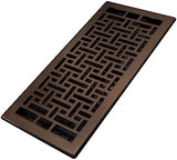 Decor Grates AJH614-RB Oriental Floor Register, 6X14 Inches, Rubbed Bronze Finish