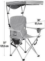 Quik Shade Full Size Shade Folding Chair for Camping, Polyester, Arm Rest|Foldable, Royal Blue, 2'L x 3'W x 4.3'H (160048DS)