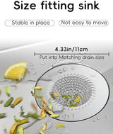 2 PCS Kitchen Sink Drain Strainer, Flippable Mesh Sink Strainer, 304 Stainless Steel Sink Screen, Easy Clean Large Basket Strainer, Anti-Clog Garbage Disposal Cover Fit for Standard Sink Drain