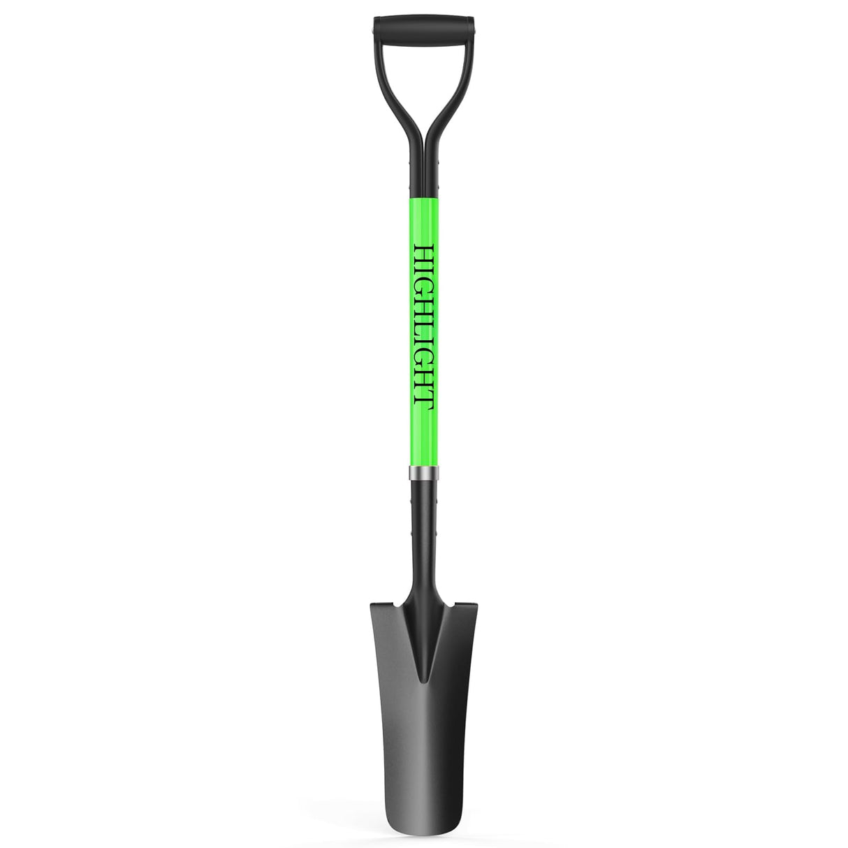 HIGHLIGHT Drain Spade Shovel 45Inch Green Fiberglass D Grip Trench Digging