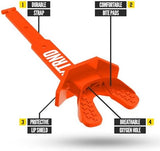 Nxtrnd Two Football Mouth Guard, Football Mouthpiece with Strap, Fits Adult & Youth (Orange)