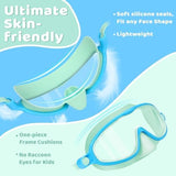 Vvinca 2 Pcs Kids-Swim-Goggles with Nose Cover, Swimming Diving Mask Wide View Anti Fog UV Anti Shattered Lens for Kids 3-6