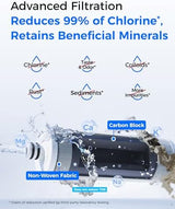 Waterdrop Countertop Water Filter, 4000 Gallons Water Filter for Sink Faucet and Filter Life Reminder, Reduces Heavy Metals, Bad Odor, and 99% Chlorine (1 Filter Included) WD-CTF-05