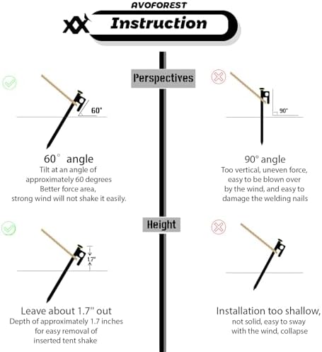 12Inch Heavy Duty Tent Stakes,20 PCS Tent Pegs Metal+Fluorescent Silicone Rings+ Storage Bag for Camping (20pcs)