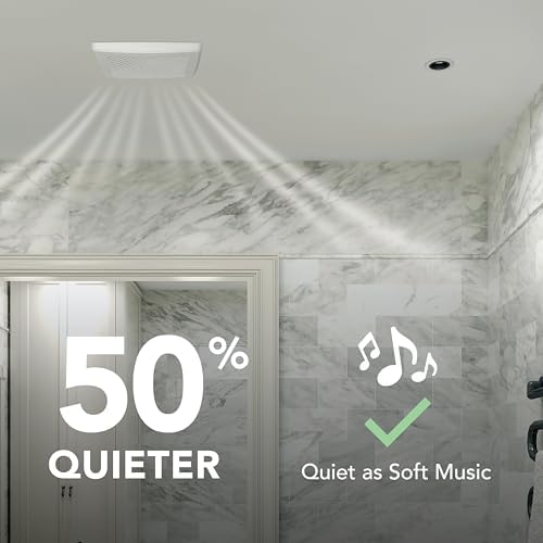 Broan-NuTone® Economy 50 CFM Louvered Grille, Energy Star Fan, 2.0 Sones