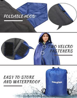 DUKUSEEK Outdoor Waterproof Stadium Blanket, XL Large (79x56) Hooded Stadium Blankets with Fleece,Portable,Warm Outside Blankets for Cold Weather, Camping, Sports, Beach, Football, Festivals…