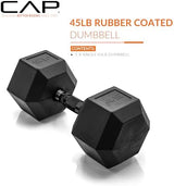 CAP Barbell Coated Hex Dumbbell Weight | Multiple Options