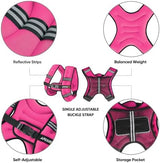 APEXUP Weighted Vest with 5lbs/10lbs/15lbs/20lbs/25lbs/30lbs Weights and Reflective Stripe, Weight Vest Men Women for Workout, Strength Training, Running