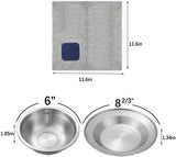 Stainless Steel Camping Cutlery Set - 8 Piece, Includes Spoons, Mugs, Bowls, Plates, Rags & Organizer Straps - Easy to Carry for Backpacking, Camping, Hiking and Picnics