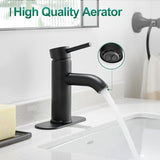VOTON Black Bathroom Faucet Single Handle Matte Black Bathroom Sink Faucet Rv Lavatory Vessel Faucet for Bathroom Faucet 1 or 3 Hole with Deck Plate