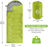 oaskys Camping Sleeping Bag - 3 Season Warm & Cool Weather - Summer Spring Fall Lightweight Waterproof for Adults Kids - Camping Gear Equipment, Traveling, and Outdoors