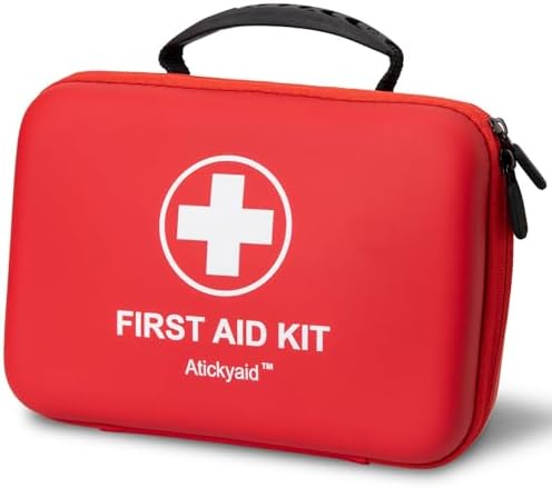 First Aid Kit 340 Piece, Premium Waterproof Hard Shell Medical Kit for Car, Home, Office, Travel, Camping, Sports, Outdoor, School - Emergency First Aid Supplies and Survival Kit