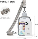 DOUBLE ZIP Clear bags Stadium Approved Crossbody Sling Bag Fanny Pack Purses for Women Men Belt bag for Stadium Events