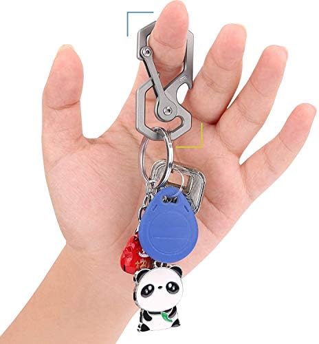 Titanium Keychain, Multifunctional Carabiner Clip Key chain Heavy Duty Car Key Organizer with Bottle Opener