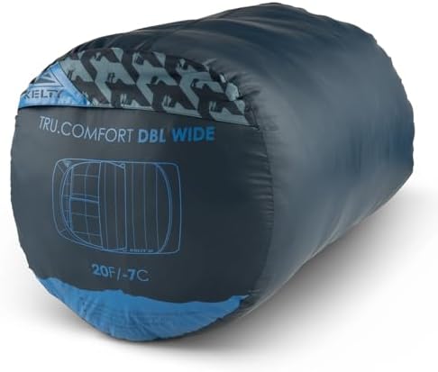 Kelty Tru.Comfort Doublewide 20 Degree Sleeping Bag – Two Person Synthetic Camping Sleeping Bag for Couples & Family Camping