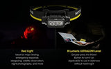Nitecore NU43 Rechargeable Headlamp, 1400 lumens USB-C Bright Lightweight for Camping, Running, or Working, with Spotlight, Floodlight, Red Light, Including NitecoreS Sticker