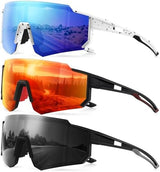 Polarized Sport Sunglasses for Men and Women, Lightweight TR90 Sun Glasses with UV Protection for Cycling Running